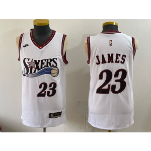 Philadelphia 76ers 23 LeBron James White Men Jersey 1