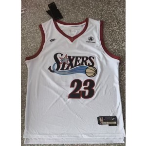 Philadelphia 76ers 23 LeBron James White Men Jersey with Patch