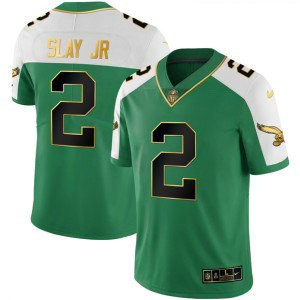 Philadelphia Eagles 2 Darius Slay Jr. Kelly Green Gold Vapor Limited Men Jersey
