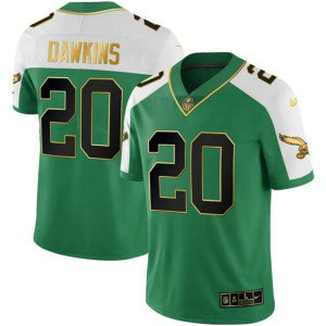 Philadelphia Eagles 20 Brian Dawkins Kelly Green Gold Vapor Limited Men Jersey