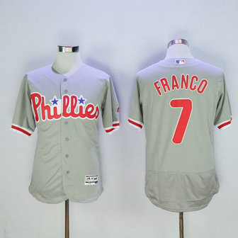 Philadelphia Phillies #7 Maikel Franco Gray Road 2016 Flexbase Majestic Baseball Jersey