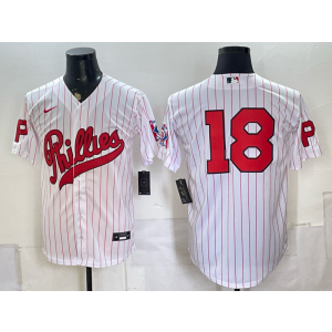 Philadelphia Phillies 18 Rojas White Throwback Men Jersey