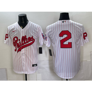 Philadelphia Phillies 2 Crawford White Throwback Men Jersey