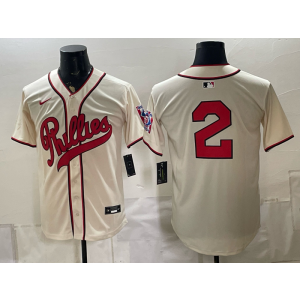 Philadelphia Phillies 2 Cream Men Jersey