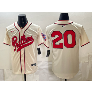 Philadelphia Phillies 20 Cream Men Jersey