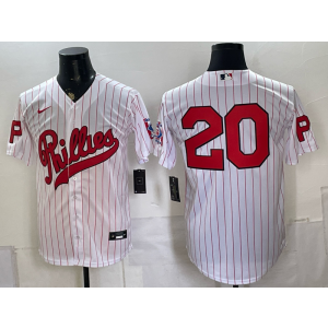 Philadelphia Phillies 20 Mike Schmidt White Throwback Men Jersey