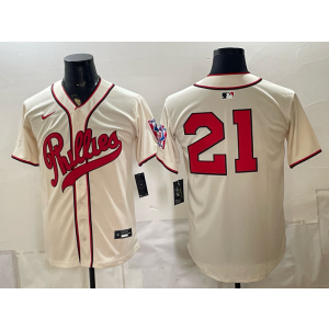 Philadelphia Phillies 21 Cream Men Jersey