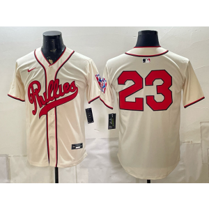Philadelphia Phillies 23 Cream Men Jersey