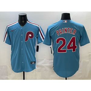 Philadelphia Phillies 24 Painter Blue Cool Base Men Jersey Philadelphia Phillies 24 Painter Blue Cool Base Men Jersey