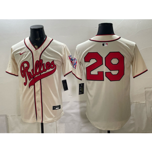 Philadelphia Phillies 29 Cream Men Jersey