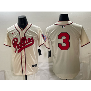 Philadelphia Phillies 3 Cream Men Jersey