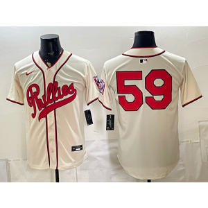 Philadelphia Phillies 59 Cream Men Jersey