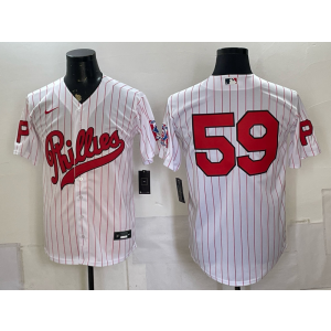 Philadelphia Phillies 59 Duran White Throwback Men Jersey
