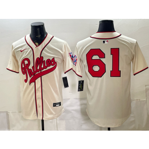 Philadelphia Phillies 61 Cream Men Jersey