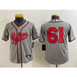 Philadelphia Phillies 61 Grey Youth Jersey