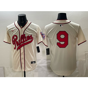Philadelphia Phillies 9 Cream Men Jersey