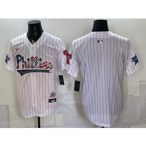 Philadelphia Phillies Blank White USA 250 Fourth of July Men Jersey