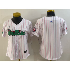 Philadelphia Phillies White Cool Base Women Jersey