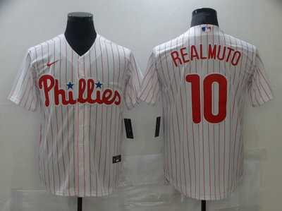 Phillies 10 J.T. Realmuto White Nike Cool Base Jersey Phillies 10 J.T. Realmuto White Nike Cool Base Jersey