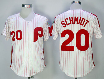 Phillies 20 Mike Schmidt White 1983 Mitchell & Ness Jersey Phillies 20 Mike Schmidt White 1983 Mitchell & Ness Jersey