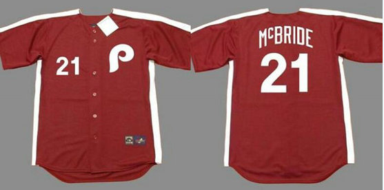 Phillies 21 Bake Mcbride Red 1979 Throwback Jersey Phillies 21 Bake Mcbride Red 1979 Throwback Jersey