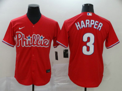 Phillies 3 Bryce Harper Red 2020 Nike Cool Base Jersey Phillies 3 Bryce Harper Red 2020 Nike Cool Base Jersey