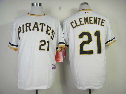 Pirates #21 Roberto Clemente White Alternate 2 Cool Base Stitched Baseball Jersey Pirates #21 Roberto Clemente White Alternate 2 Cool Base Stitched Baseball Jersey