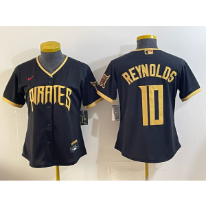 Pittsburgh Pirates 10 Reynolds Black 2026 City Connect Cool Base Youth Jersey