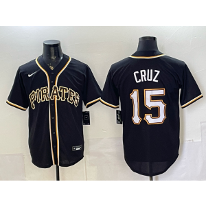 Pittsburgh Pirates 15 Oneil Cruz 2026 Black Out Cool Base Men Jersey