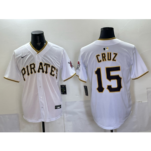 Pittsburgh Pirates 15 Oneil Cruz White Cool Base Men Jersey