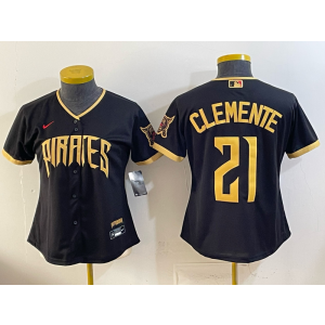 Pittsburgh Pirates 21 Roberto Clemente Black 2026 City Connect Cool Base Youth Jersey