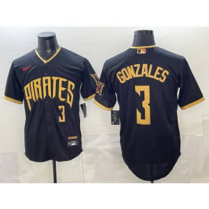Pittsburgh Pirates 3 Gonzales Black 2026 City Connect Cool Base Men Jersey