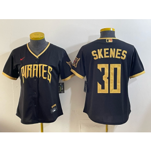 Pittsburgh Pirates 30 Skenes Black 2026 City Connect Cool Base Women Jersey