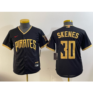Pittsburgh Pirates 30 Skenes Black 2026 City Connect Cool Base Youth Jersey