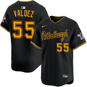 Pittsburgh Pirates 55 Valdez Black Men Jersey