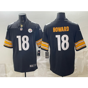 Pittsburgh Steelers 18 Howard Black Vapor Limited Men Jersey