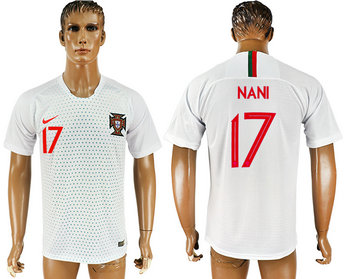 Portugal 17 NANI Away 2018 FIFA World Cup Thailand Soccer Jersey