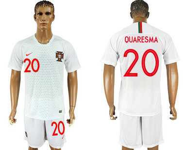 Portugal 20 QUARESMA Away 2018 FIFA World Cup Soccer Jersey