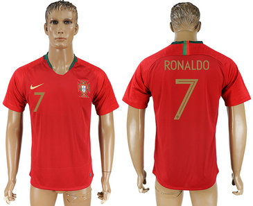 Portugal 7 RONALDO Home 2018 FIFA World Cup Thailand Soccer Jersey