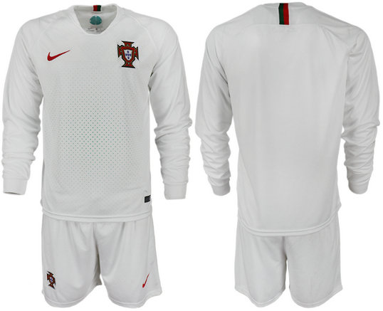 Portugal Away 2018 FIFA World Cup Long Sleeve Soccer Jersey