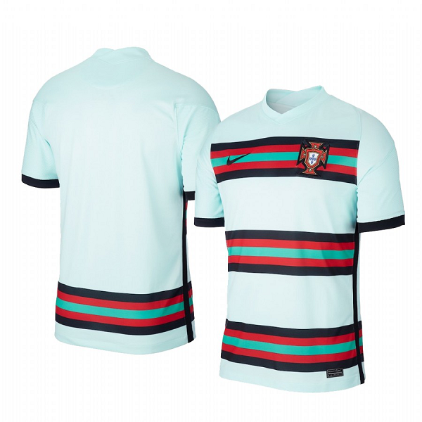 Portugal National Team 2020-21 Away Men's Teal Short Sleeve Jersey