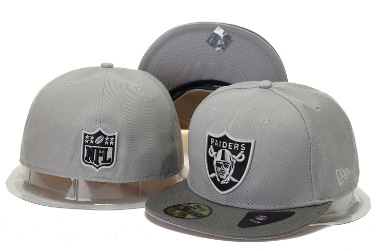 Raiders fitted grey caps 60