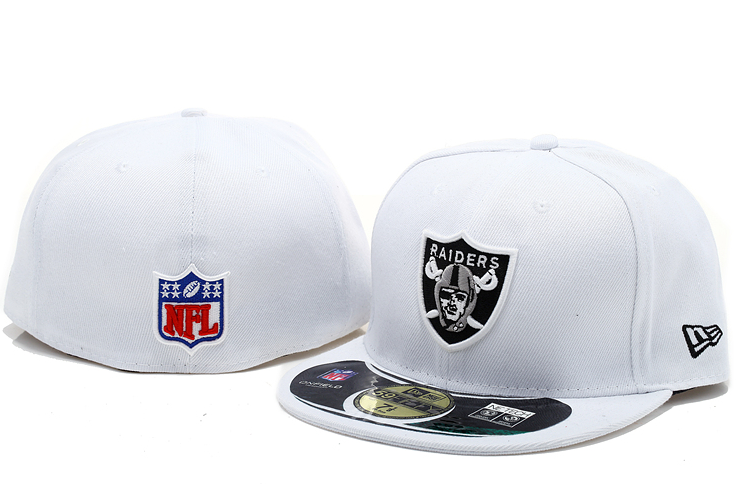 Raiders fitted white caps 60