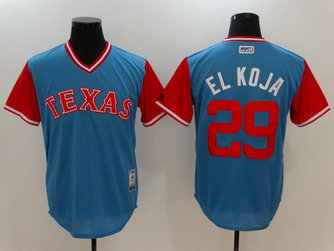 Rangers 29 Adrian Beltre El Koja Majestic Light Blue 2017 Players Weekend Nickname Jersey