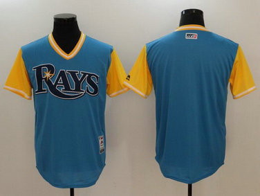 Rays Majestic Light Blue 2017 Players Weekend Team Nickname Jersey