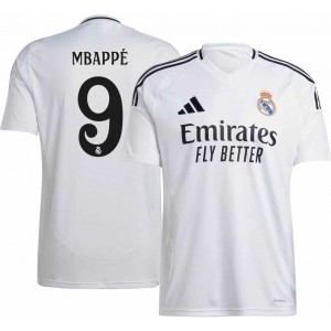 Real Madrid 9 Mbappe White Soccer Men Jersey