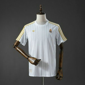 Real Madrid Terrace Icons T-Shirt White Gold Jersey S-XXL