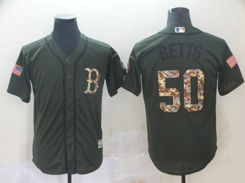 Red Sox 50 Mookie Betts Olive Camo Salute To Service Cool Base Jersey Red Sox 50 Mookie Betts Olive Camo Salute To Service Cool Base Jersey