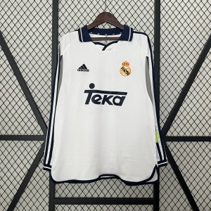 Retro long sleeve Real Madrid 00-01 Home Jersey S-XXL