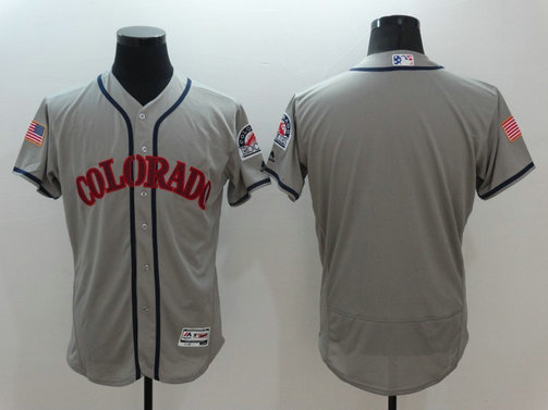 Rockies Blank Grey Fashion Stars & Stripes Flexbase Jersey Rockies Blank Grey Fashion Stars & Stripes Flexbase Jersey